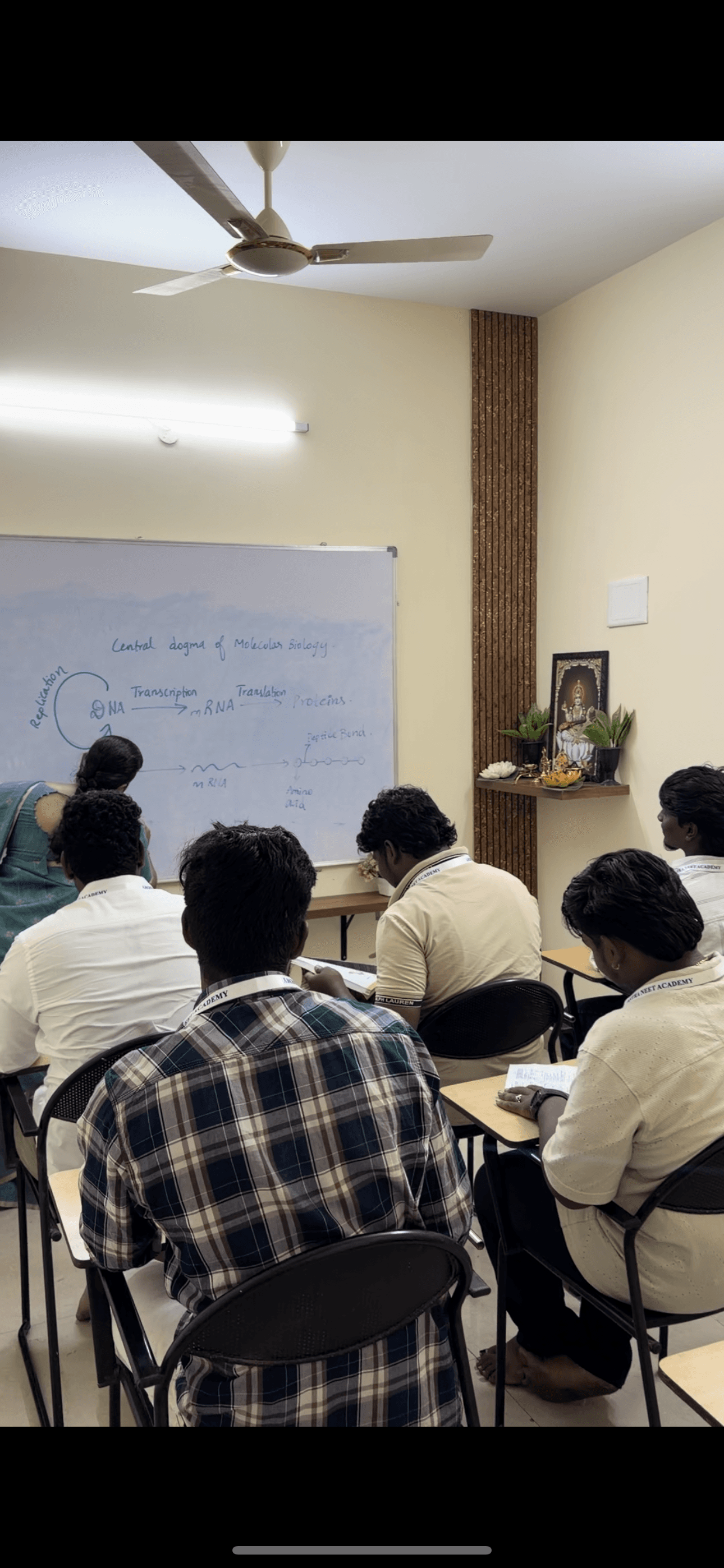 NEET students learning in classroom